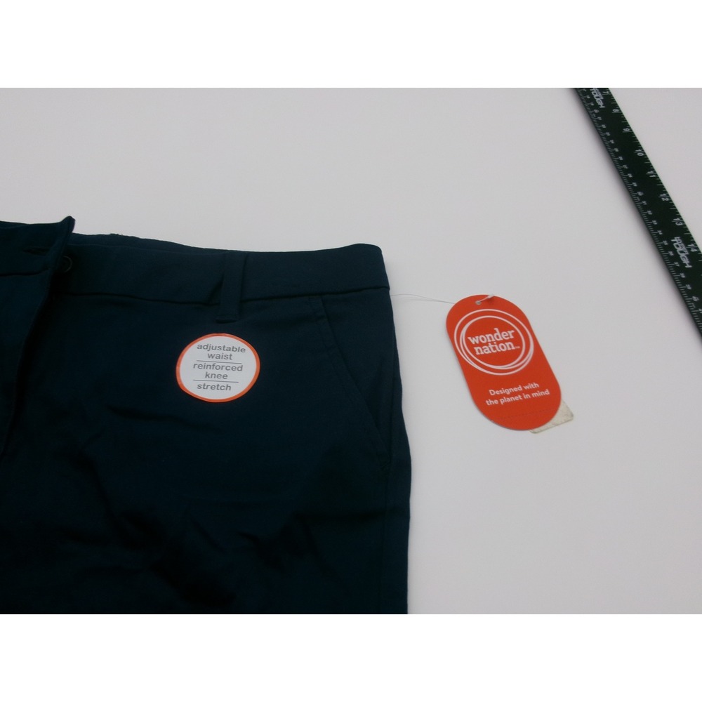 Wonder Nation Girls Navy Blue School Uniform Pants Size 16 Adjustable Waist NEW - Picture 7 of 14